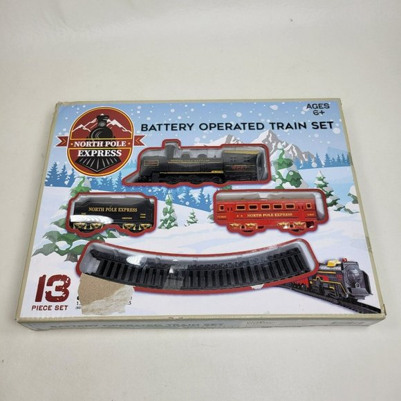 Well Played Toys North Pole Express Train Set Battery Operated 3 Piece Starter Set New